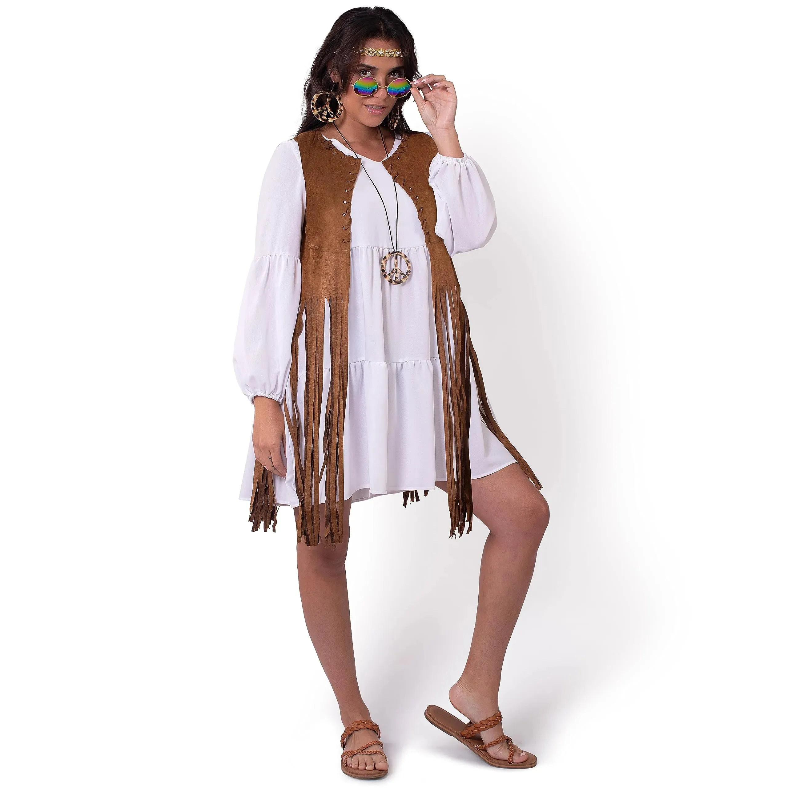 60s 70s Outfits for Women Hippie Costume Set
