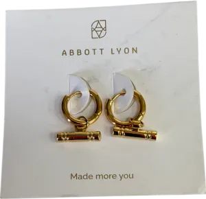 Abbott Lyon Metallic T-bar Huggie Hoop Earrings One Size