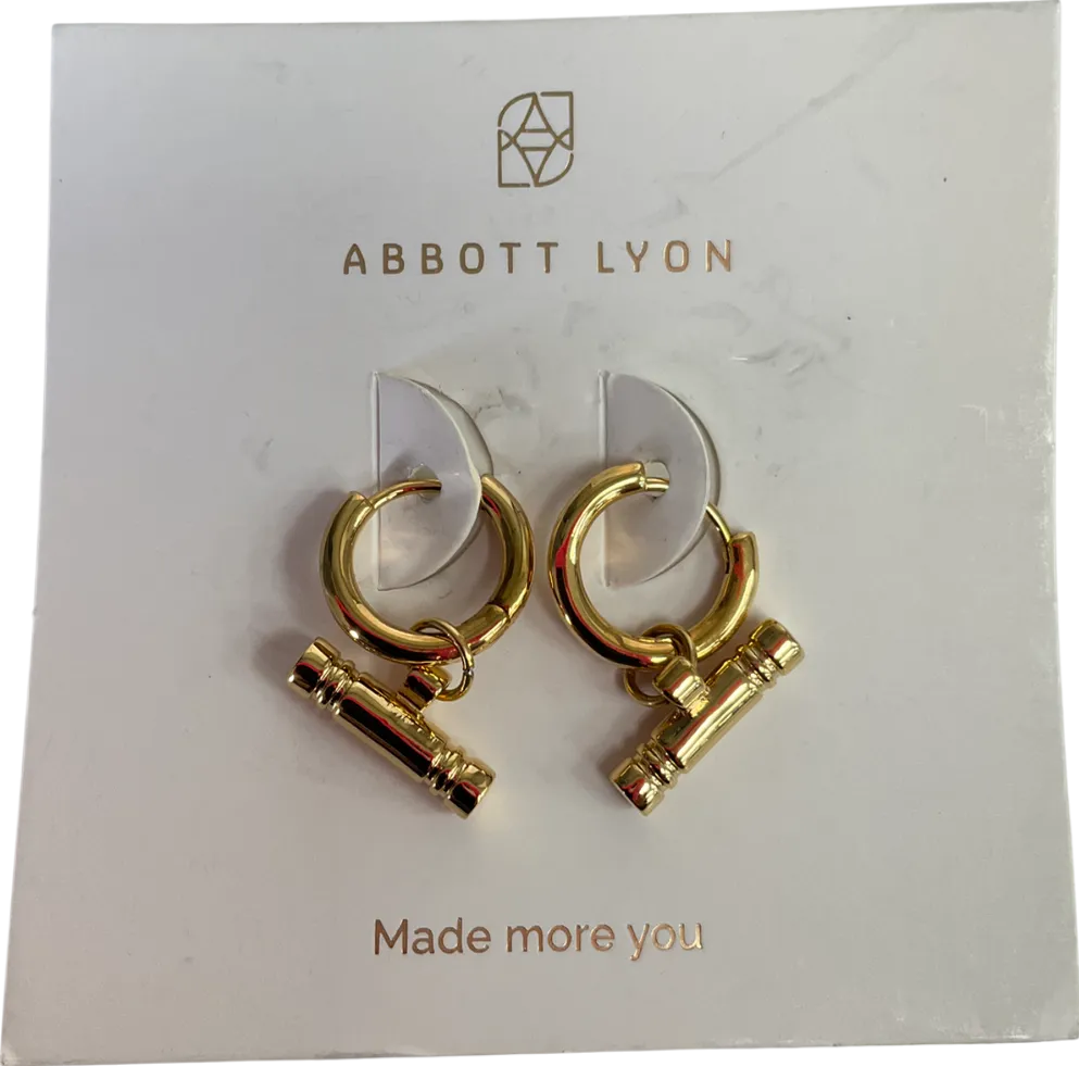 Abbott Lyon Metallic T-bar Huggie Hoop Earrings One Size