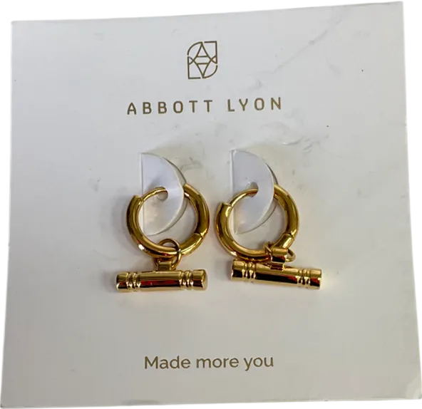 Abbott Lyon Metallic T-bar Huggie Hoop Earrings One Size