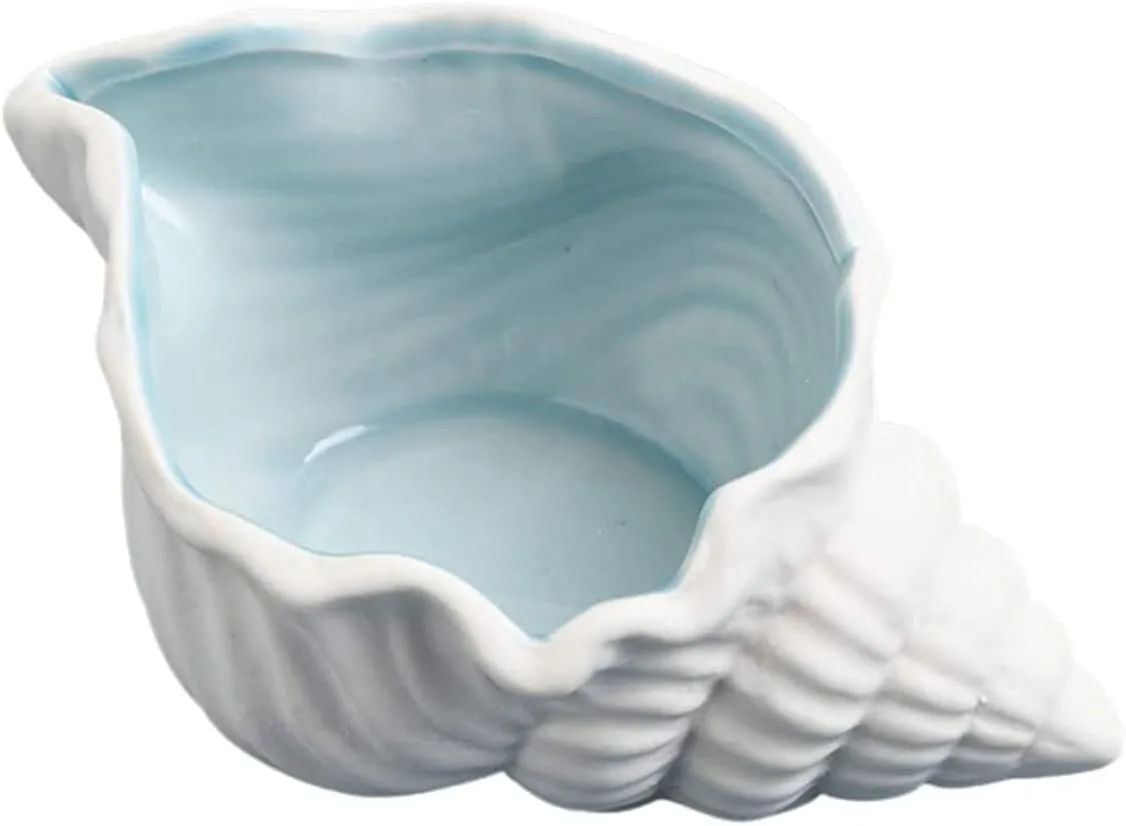 Ceramic Jewelry Dish Trinket Tray Conch Style Ring Dish Earrings Candy Storage Holder Table Decoration Supplies