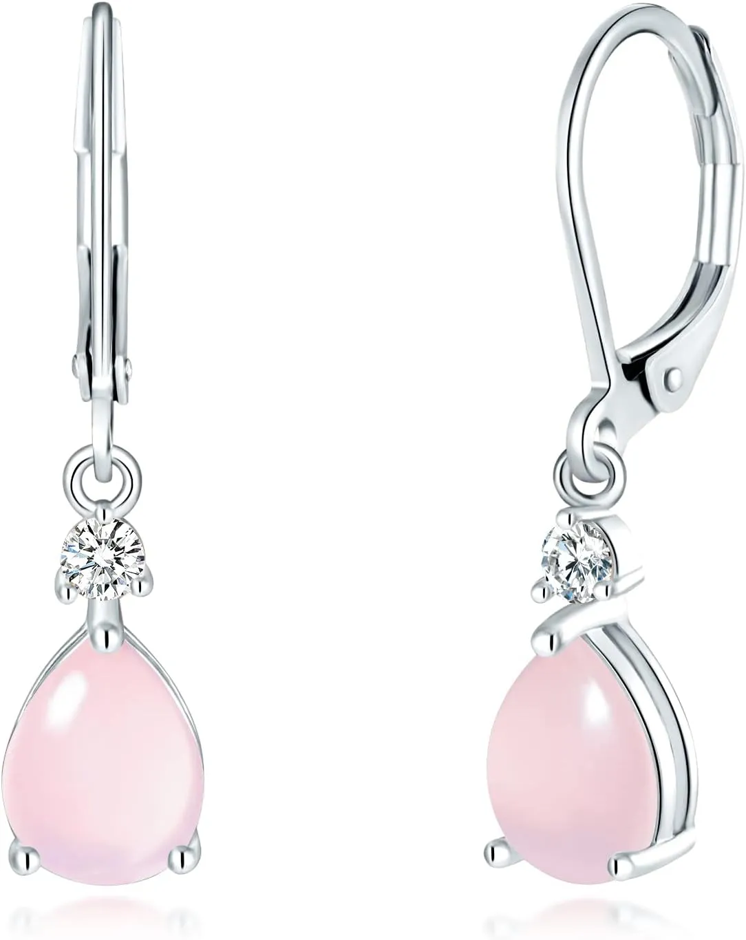 CiNily Teardrop Leverback Dangle Earrings for Women Hypoallergenic 14K Gold Plated Cubic Zircon Drop Earrings Fashion Crystal Earrings for Girls Jewelry Christmas Gifts