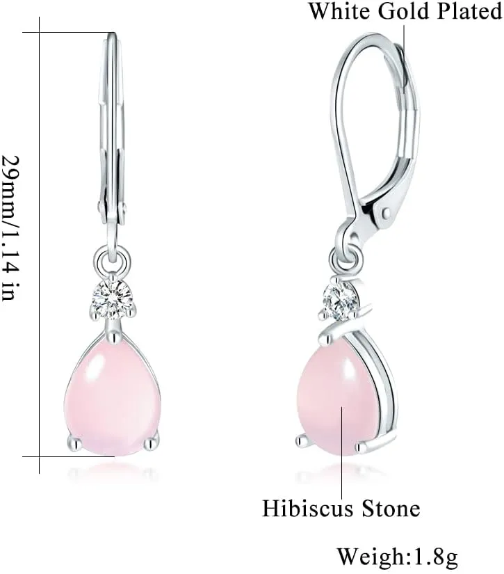 CiNily Teardrop Leverback Dangle Earrings for Women Hypoallergenic 14K Gold Plated Cubic Zircon Drop Earrings Fashion Crystal Earrings for Girls Jewelry Christmas Gifts