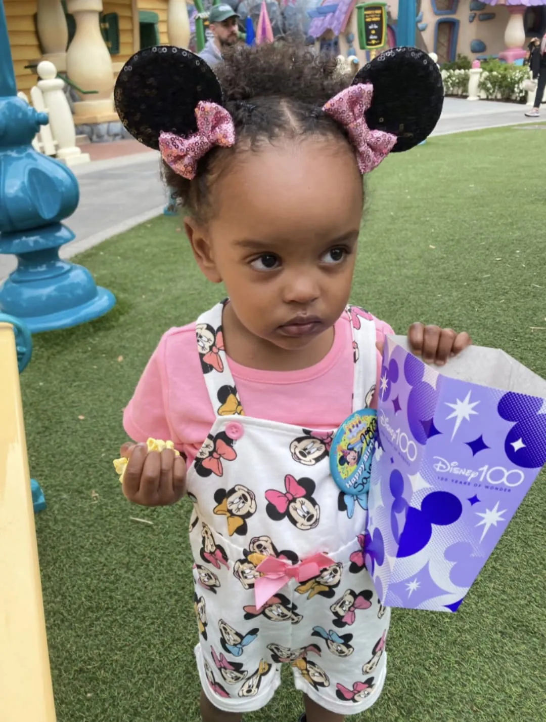 CLGIFT Minnie Ears Hairband, Handmade Headband for Baby/Toddler with Flexible Sequin (Black Pink Hair Clip, 2 Count)