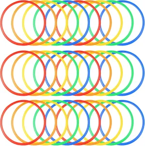 Deekin 40 Pcs Agility Rings Speed and Agility Training Rings Exercise Speed Circle Jumping Hoops for Training Toss Equipment, 15"