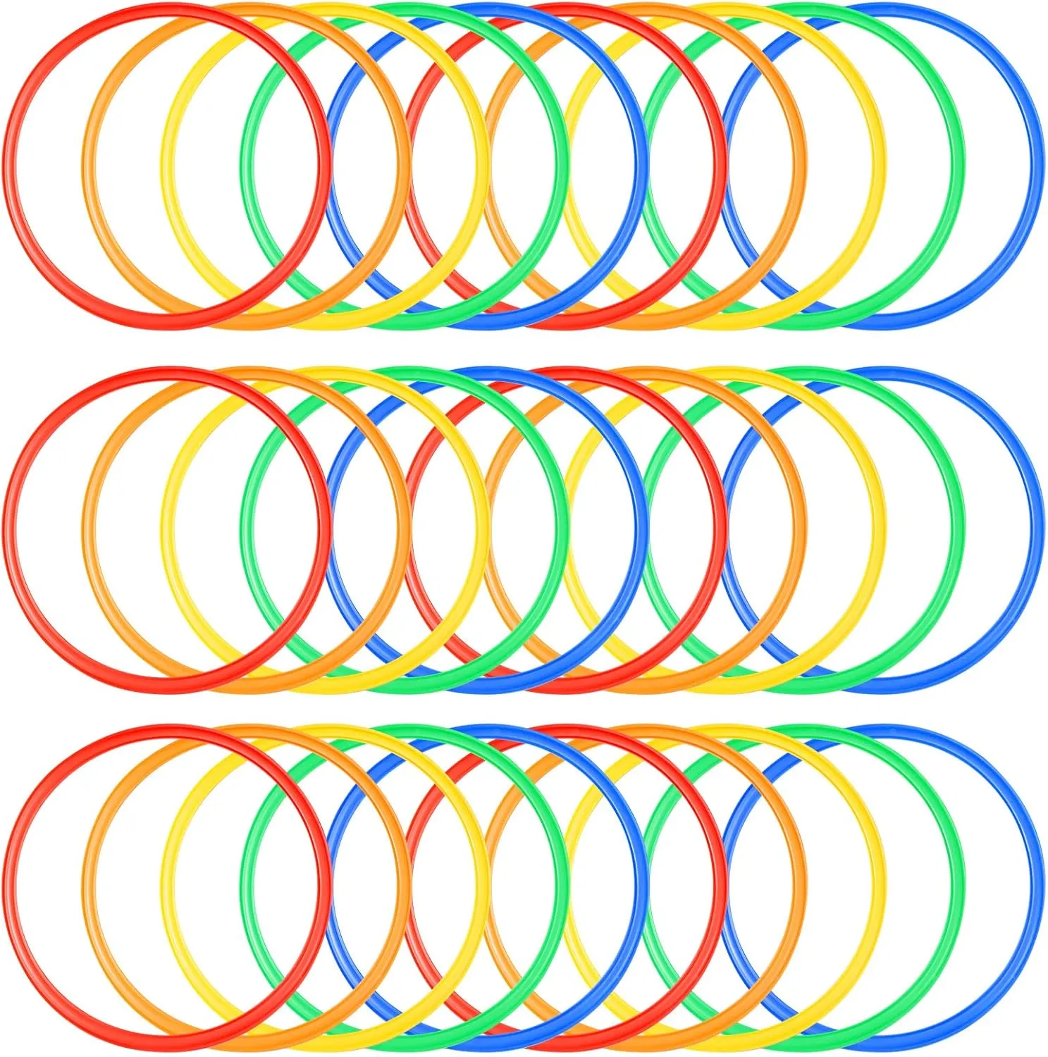 Deekin 40 Pcs Agility Rings Speed and Agility Training Rings Exercise Speed Circle Jumping Hoops for Training Toss Equipment, 15"