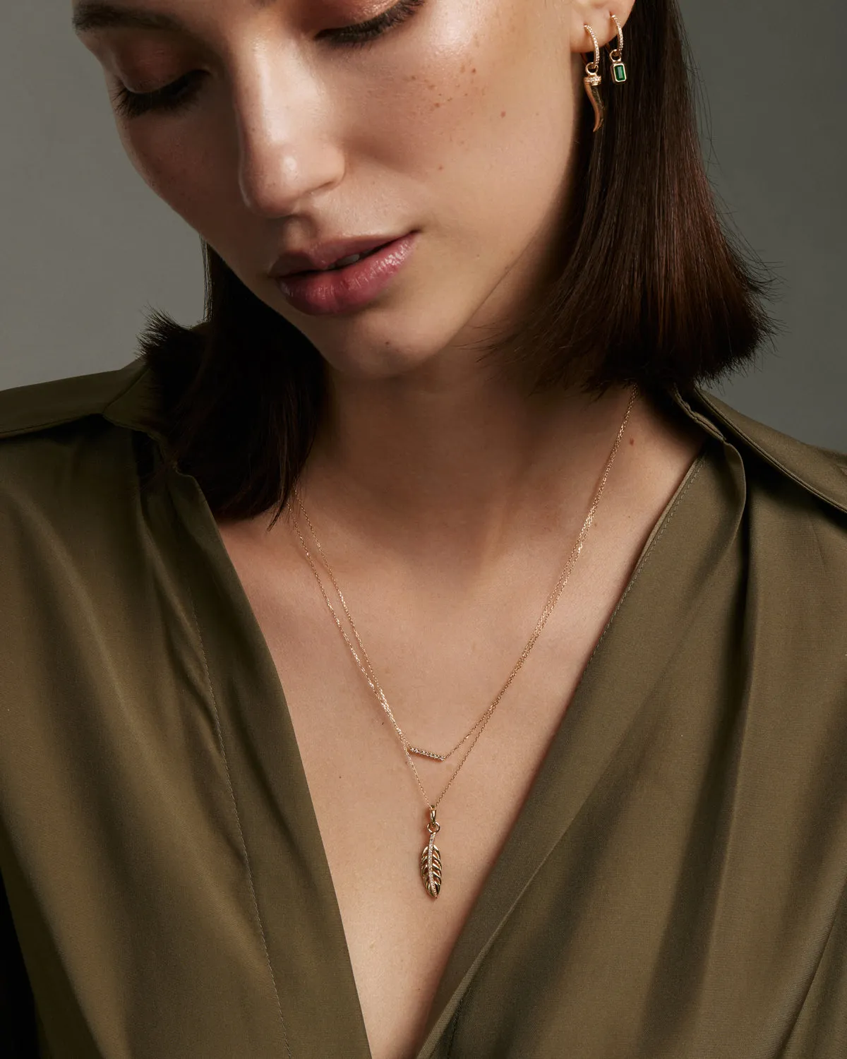Diamond Bar Necklace