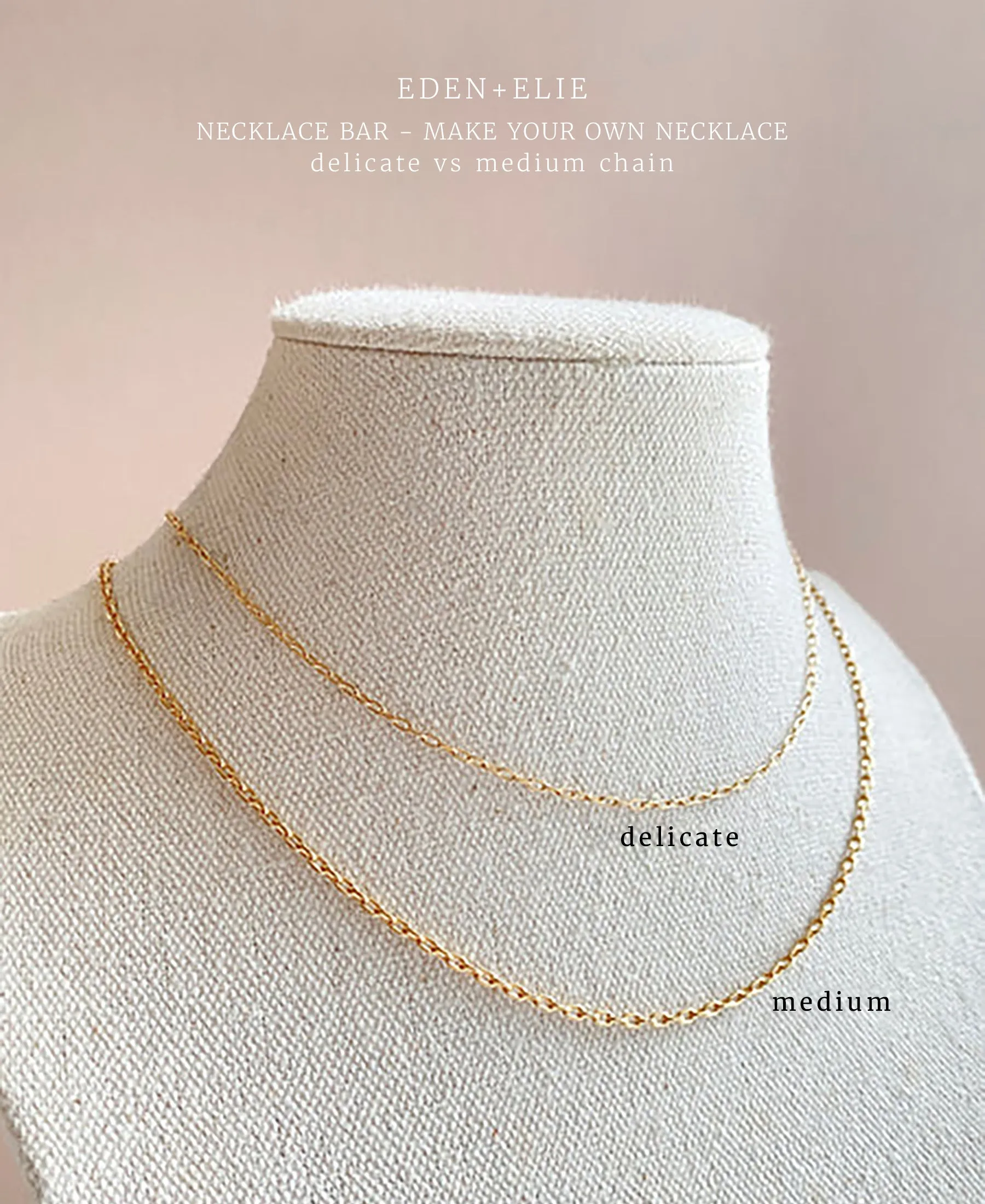 EDEN   ELIE Necklace Bar single bead   optional chain - white gold striped
