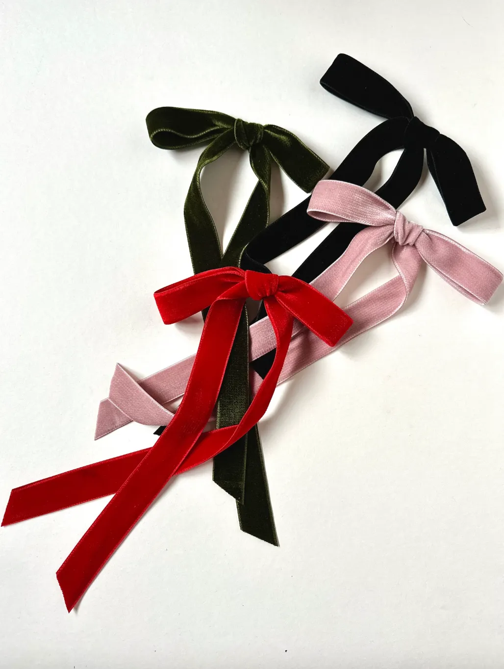 Effortless Hand Tied Silk Velvet Bow | Double Sided Silk Velvet Ribbon | Luxury Designer Hair Piece | Hand Tied to Order