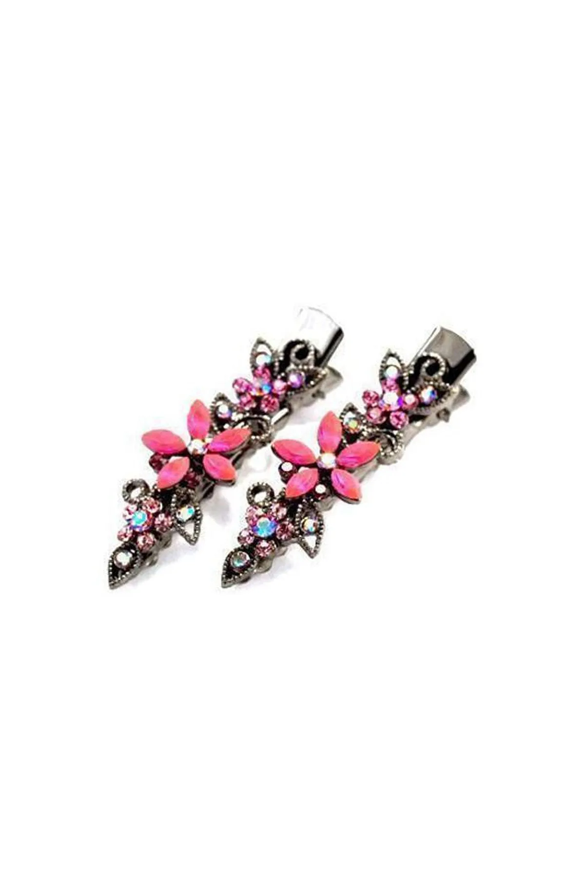 Frosted Flora Clips (Pair)