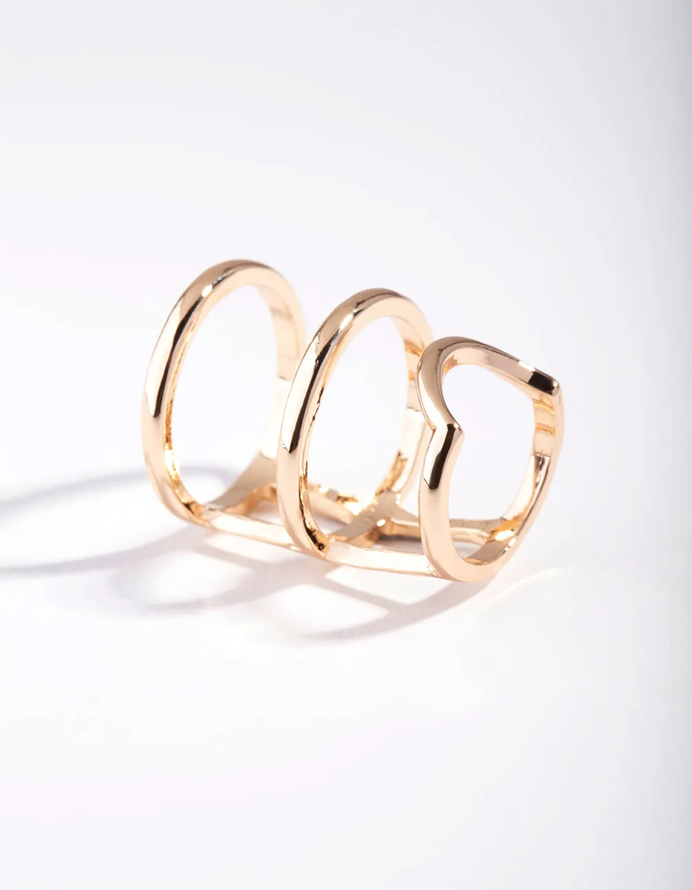 Gold Chunky Layered Nail Ring