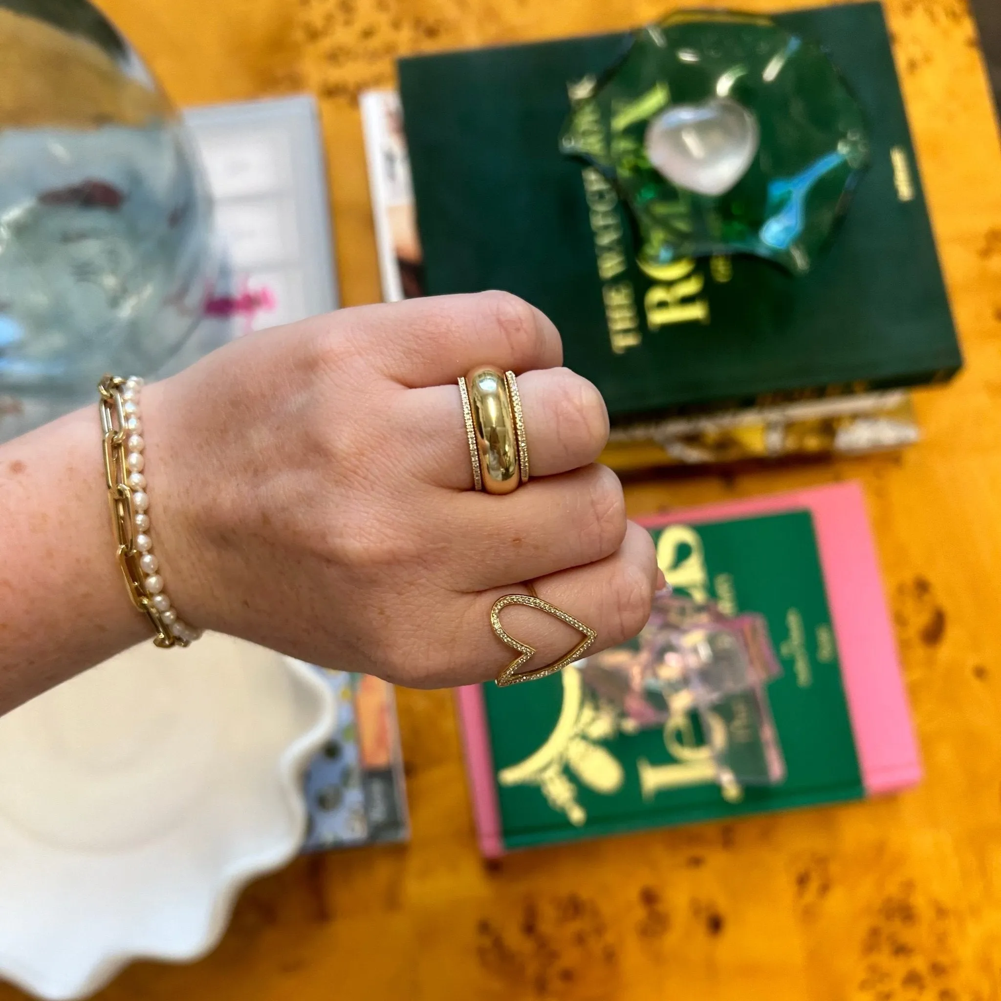 Gold Tube Ring