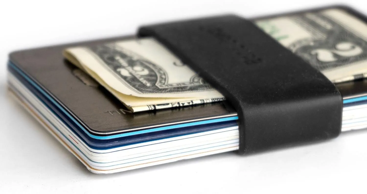 GRIFITI Band Joes Pocket Wallet Replacement Super Slim Profile Colorful Silicone Rubber Bands Money Wide Strap Grip Clip Siliconebands for Credit Card, License, Cash Holder