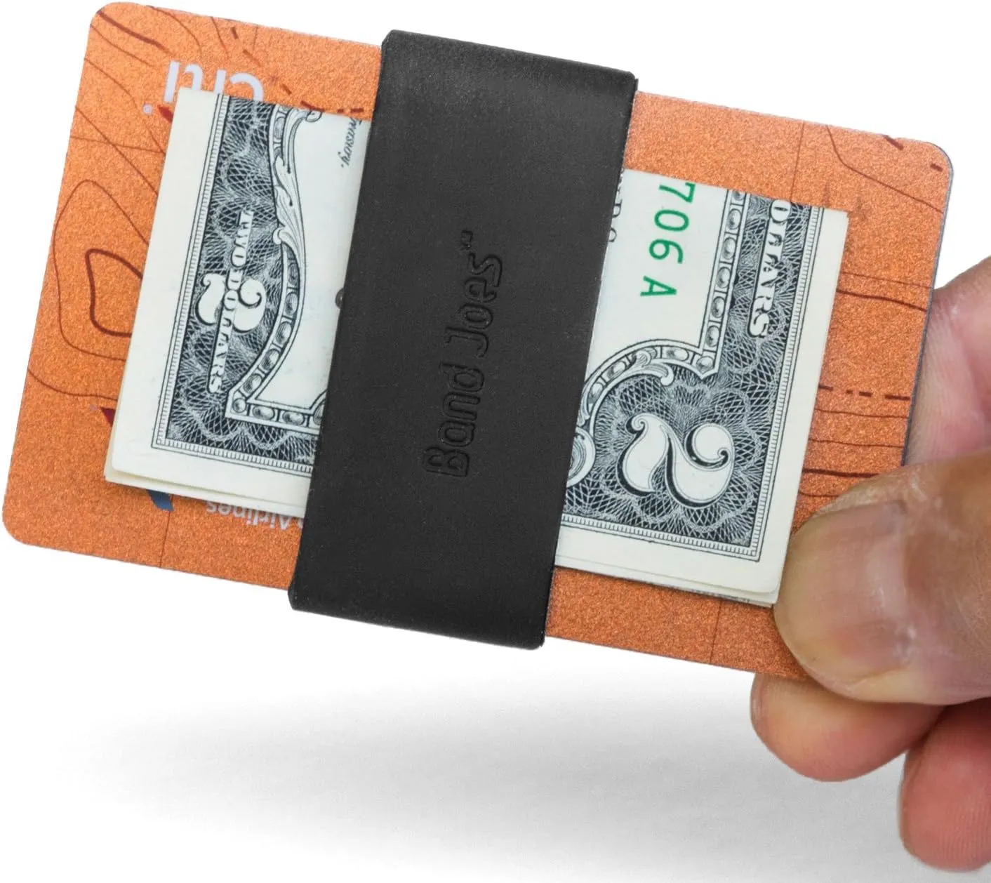 GRIFITI Band Joes Pocket Wallet Replacement Super Slim Profile Colorful Silicone Rubber Bands Money Wide Strap Grip Clip Siliconebands for Credit Card, License, Cash Holder