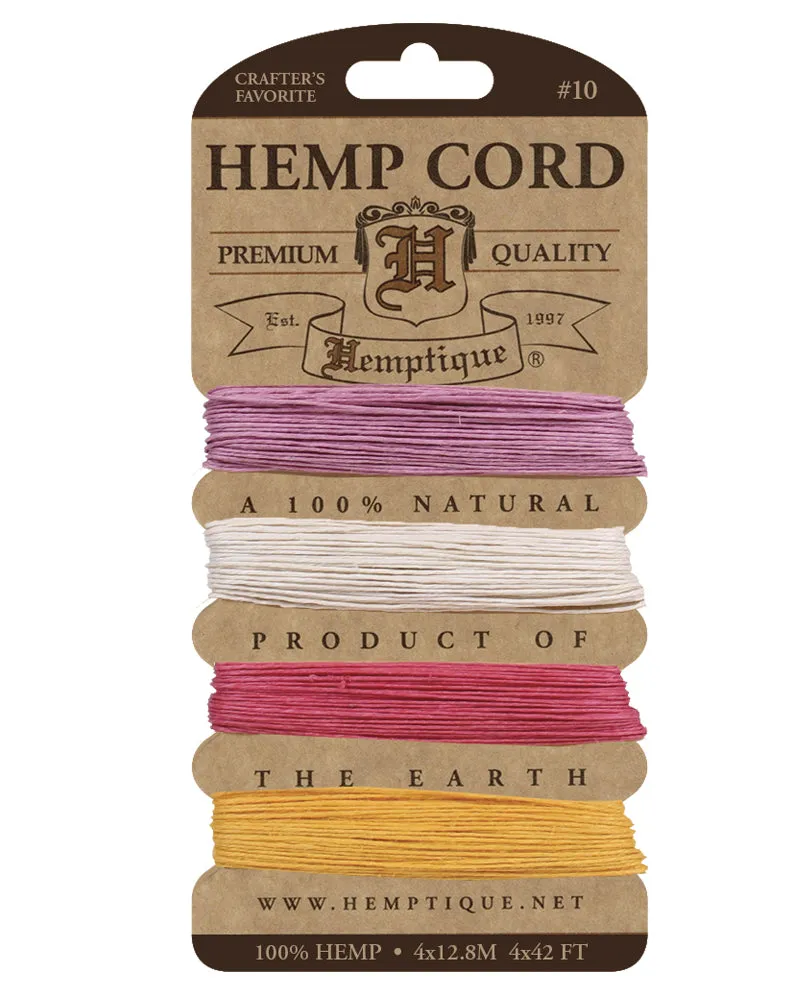 Hemptique Card Cord Set #10, Spring Bloom 2