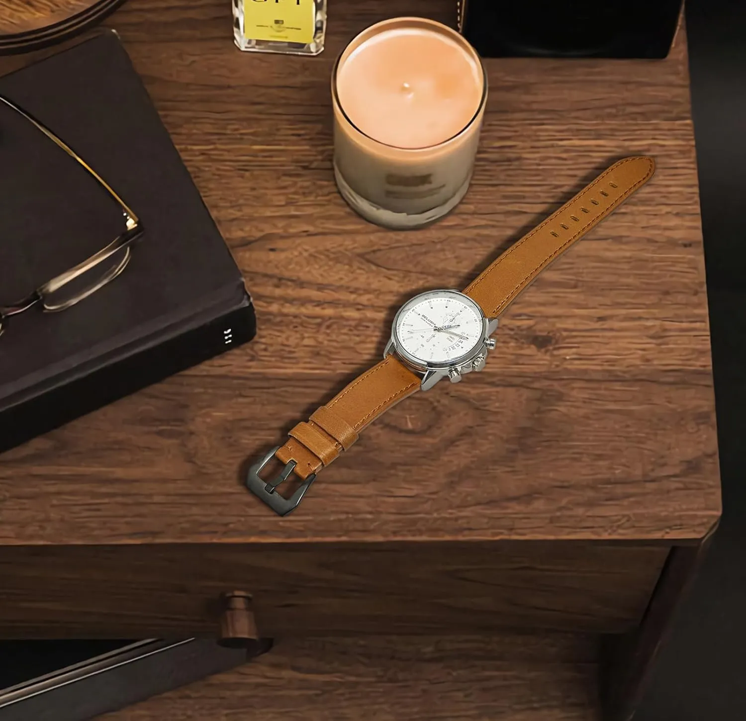 Jeereal Leather Watch Bands | Leather Watch Straps for Men Women- 18mm 20mm 22mm 24mm