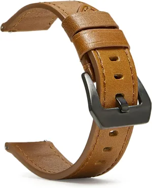 Jeereal Leather Watch Bands | Leather Watch Straps for Men Women- 18mm 20mm 22mm 24mm