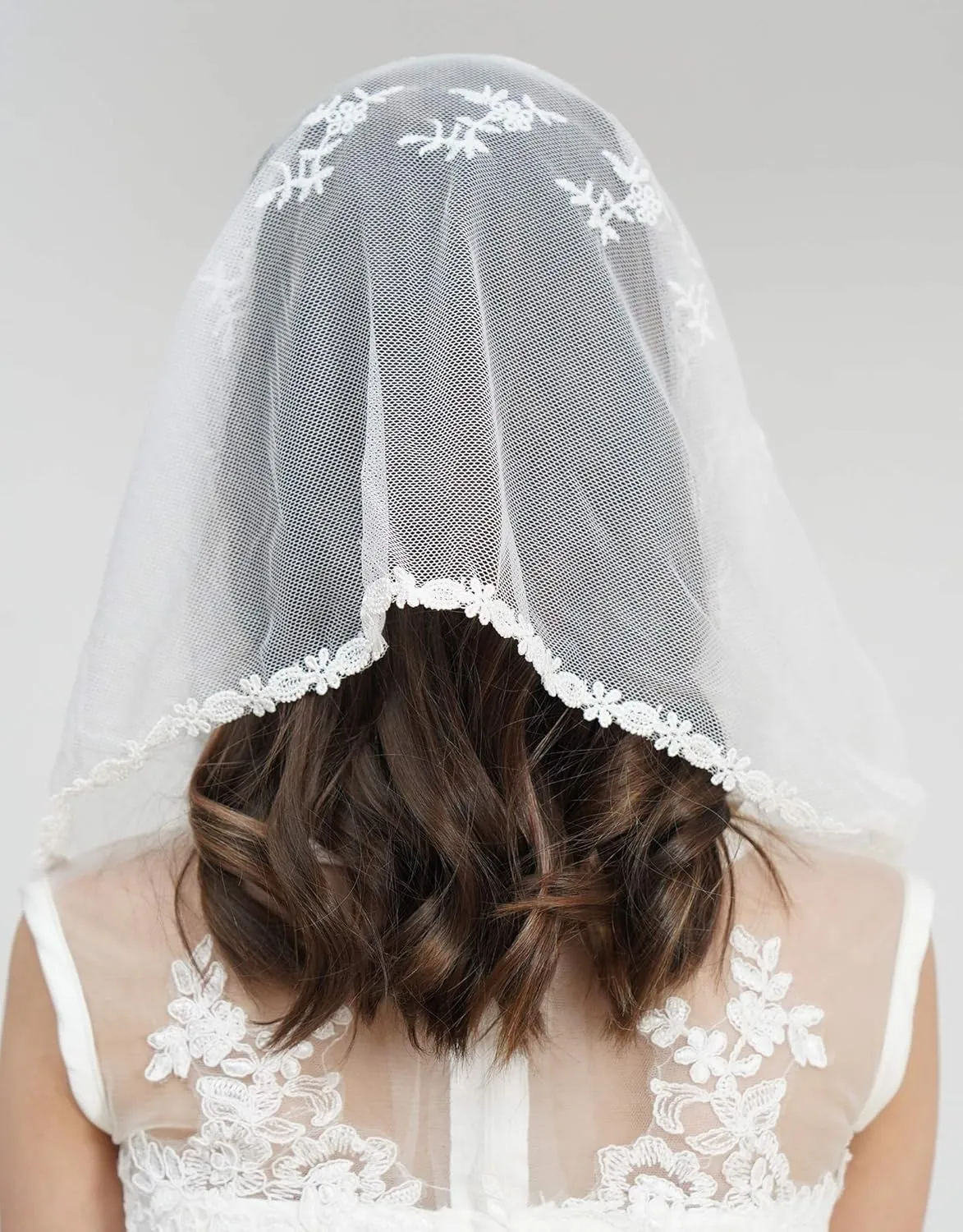 Lace Headcovering for Girls Church Mantilla Veils for Girl Lace Head Cover V87