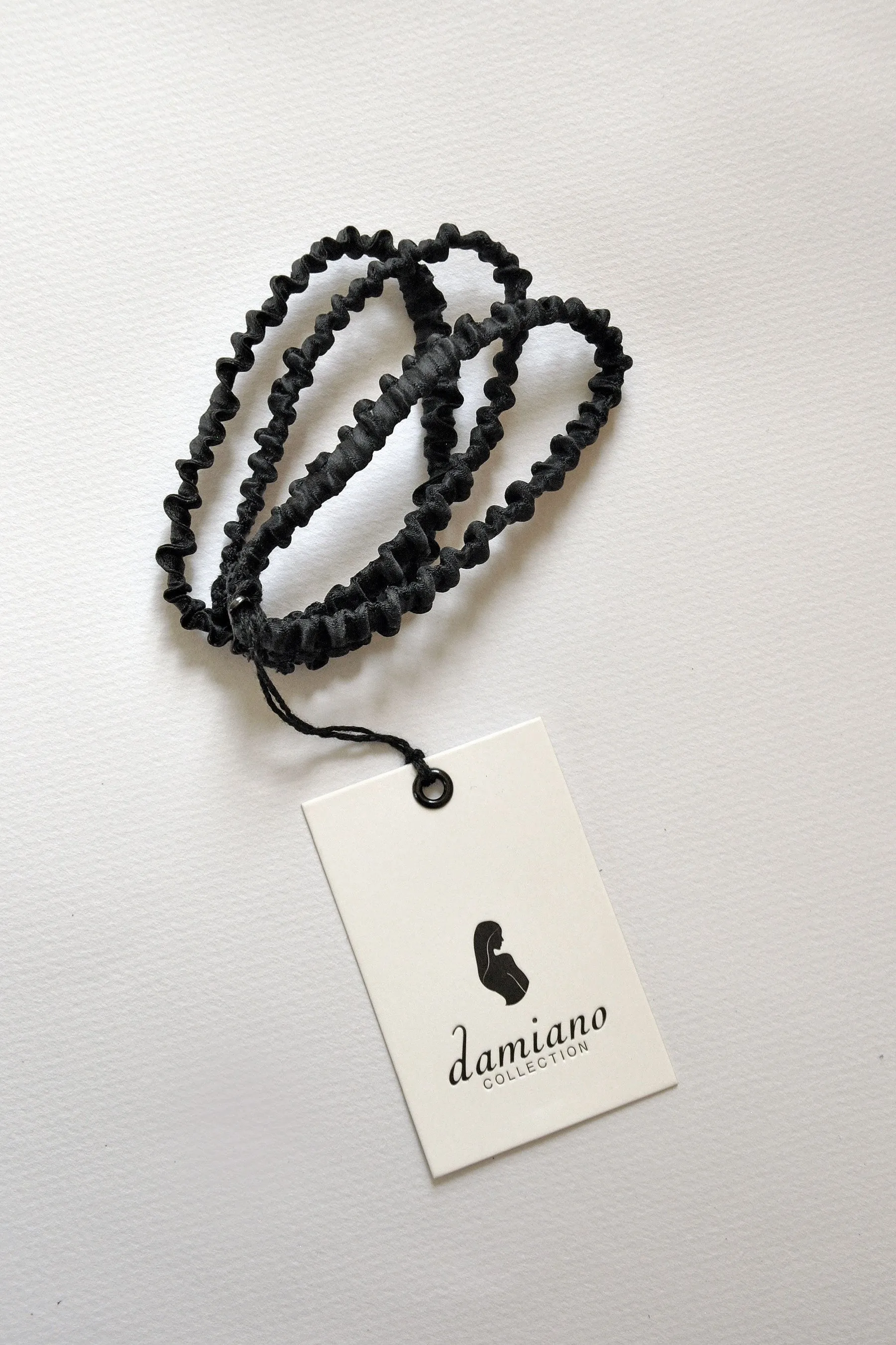 Mini Silk Scrunchie In Black