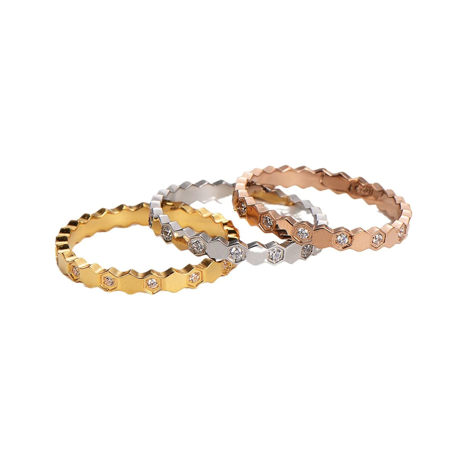 Minimalist Round Stainless Steel Electroplating Rings