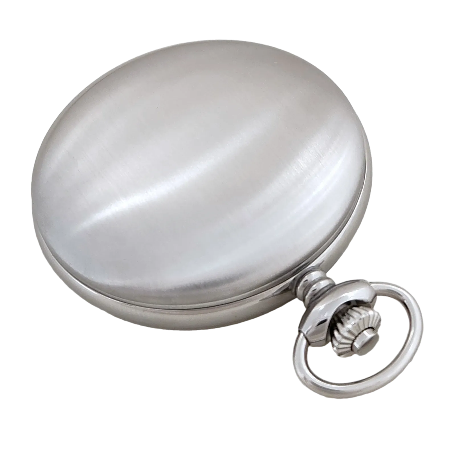 National Pocket Watch with Roman Numerals, 17 Jewel Wind Up Mechanical Movement, Chrome Plated Steel Hunting Case
