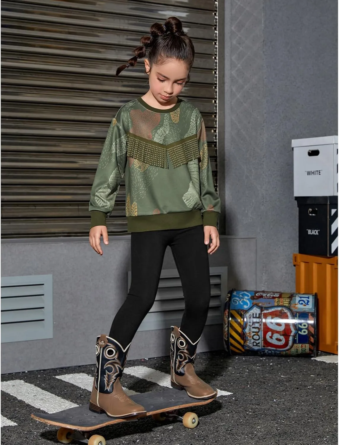 Perfashion Girls' Novelty Hoodies Kids Pullover Sweatershirts 4-13Years