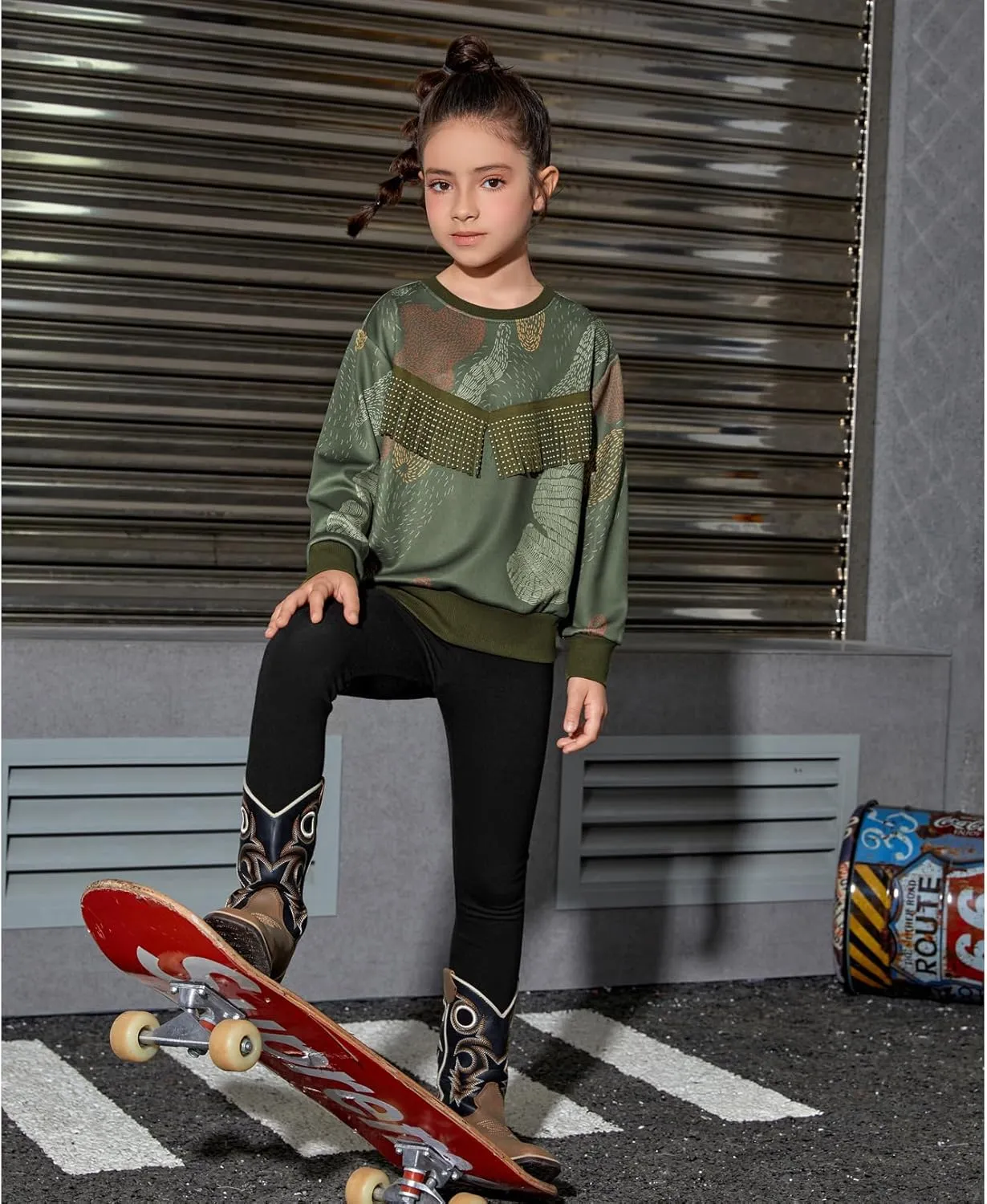 Perfashion Girls' Novelty Hoodies Kids Pullover Sweatershirts 4-13Years