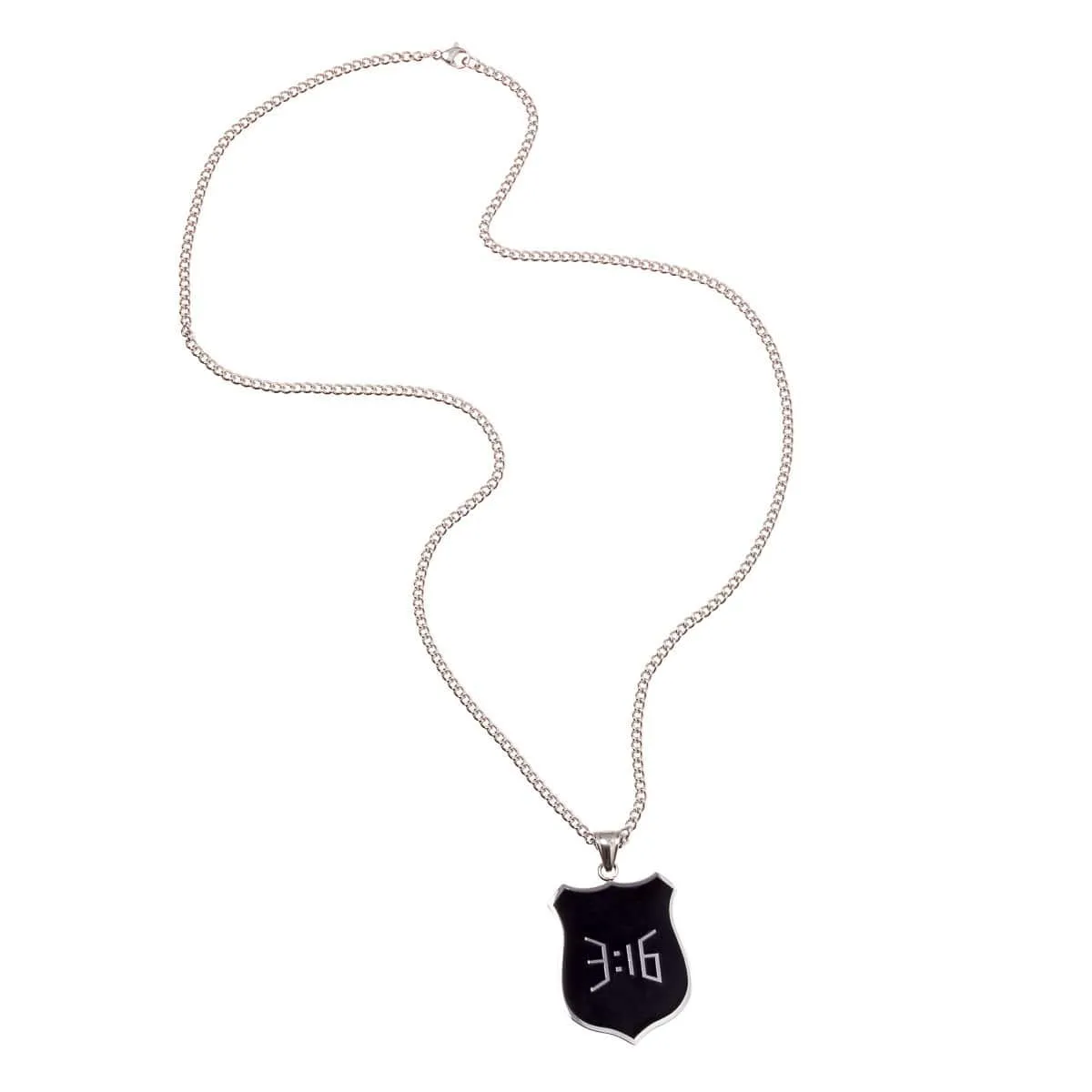Psalm 23 - Pendant Necklace - Black/Silver