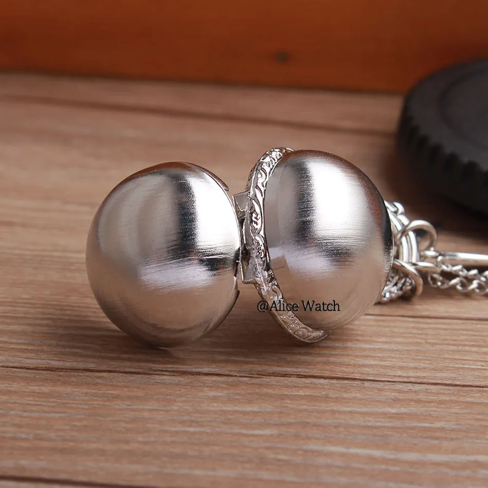 Retro Snitch Necklace Chain Pendant Mini Wings Quartz Fob Pocket Watch