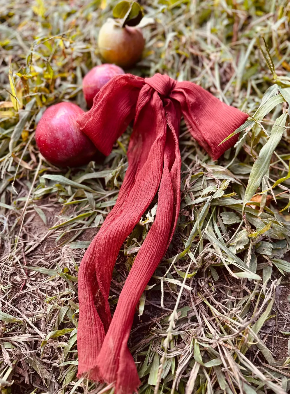 Rustic Romance Long Bow | 100% Silk Chiffon | Long Bow with Tails | Hand Tied Effortless Bow | Hand Tied and Handmade