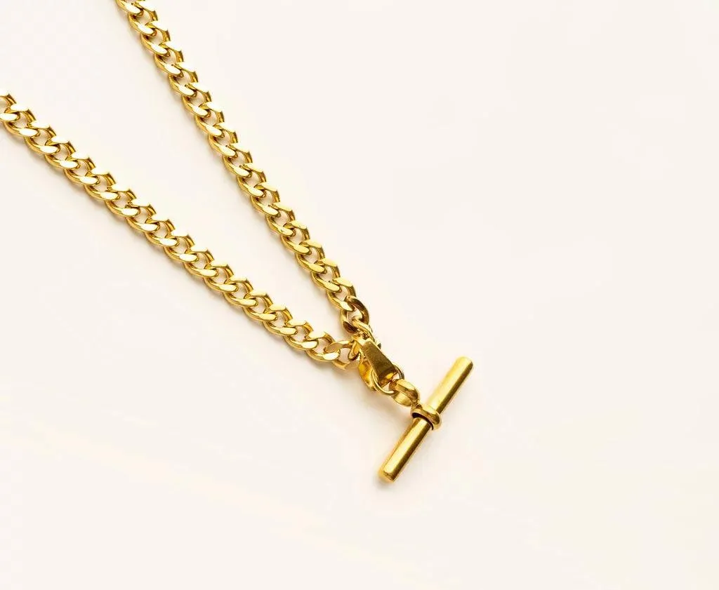SIMPLE T BAR NECKLACE