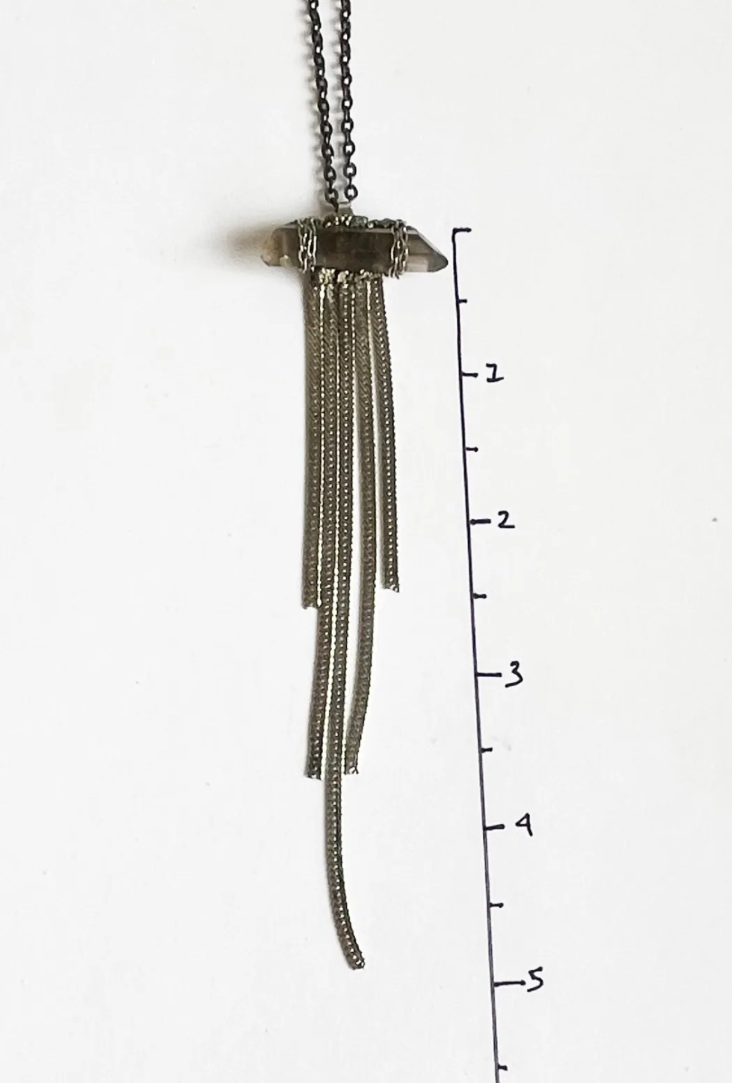 Smoke Quartz Fringe Necklace