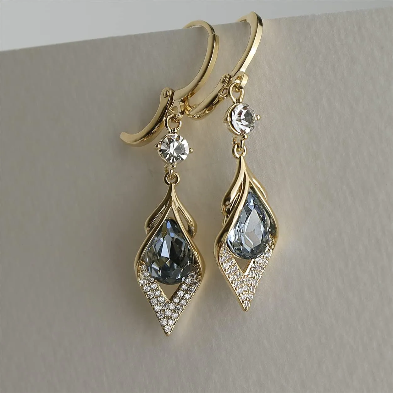 Sonateomber Small Hoop Dangle Earrings for Women, Trendy Dainty Rhinestone CZ Dangling Prom Wedding Leaf Flower Snowflake Butterfly Starfish Fashion Jewelry Gift