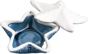 Starfish Jewelry Dish Tray - Ceramic Ring Holder - Ocean Style Trinket Tray - Earrings Candy Storage - Table Decoration Supplies