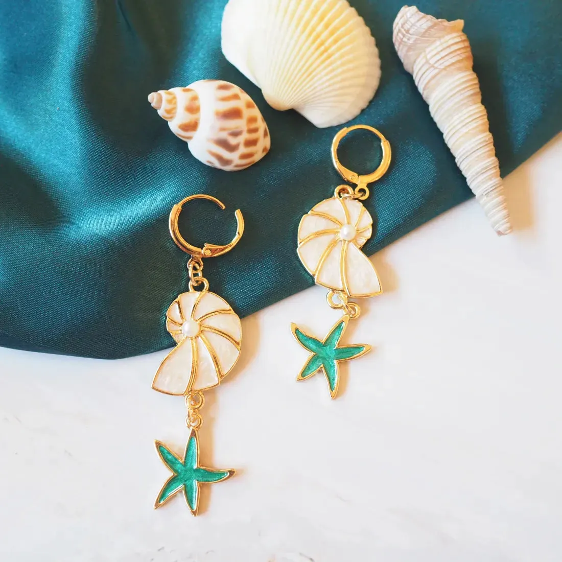 Tidepool Dangle Huggie Earrings