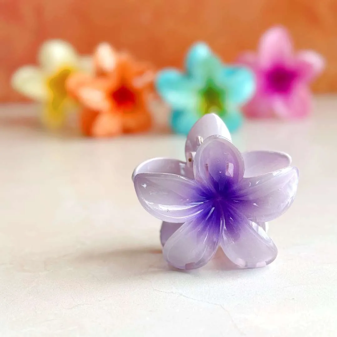 Tropical Flower Bloom Hair Claw Clips