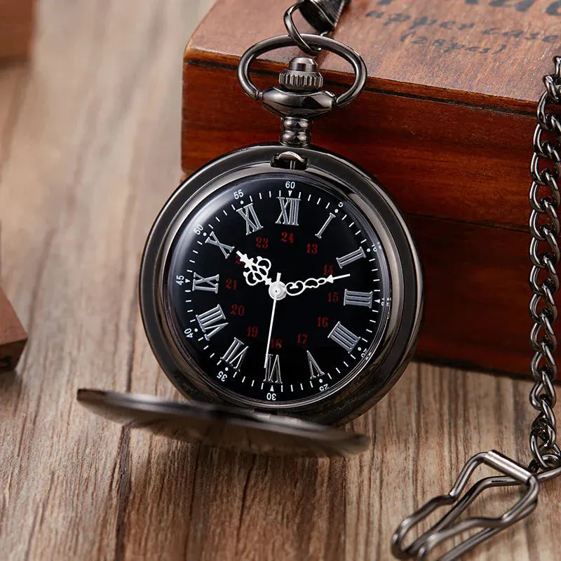 Unisex Retro Vintage I Love You Till The End Of Time Quartz Pocket Watch