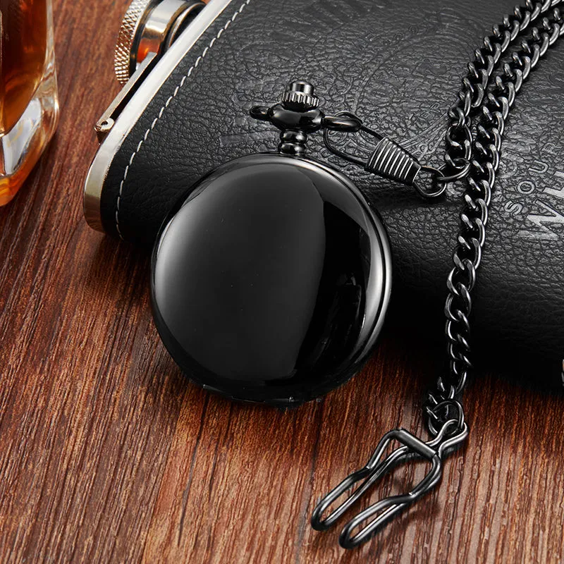 Unisex Vintage Fashion Mechanical Hand Wind Simple Fob Pocket Watch