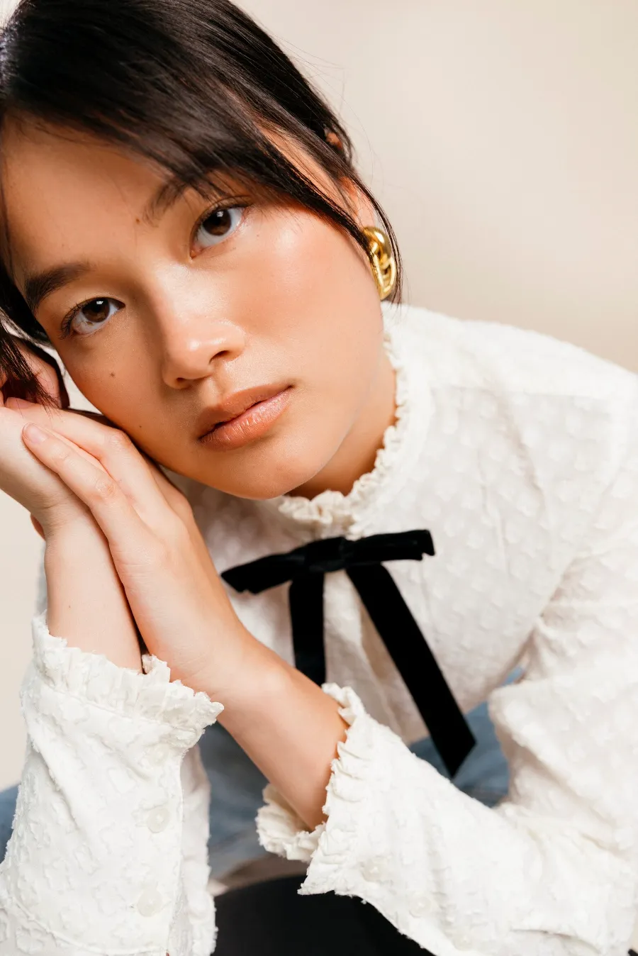 Velvet Long Bow Neck Pin | As Seen in Vouge | Bow Brooch | Luxury Designer Accessories | Made to Order