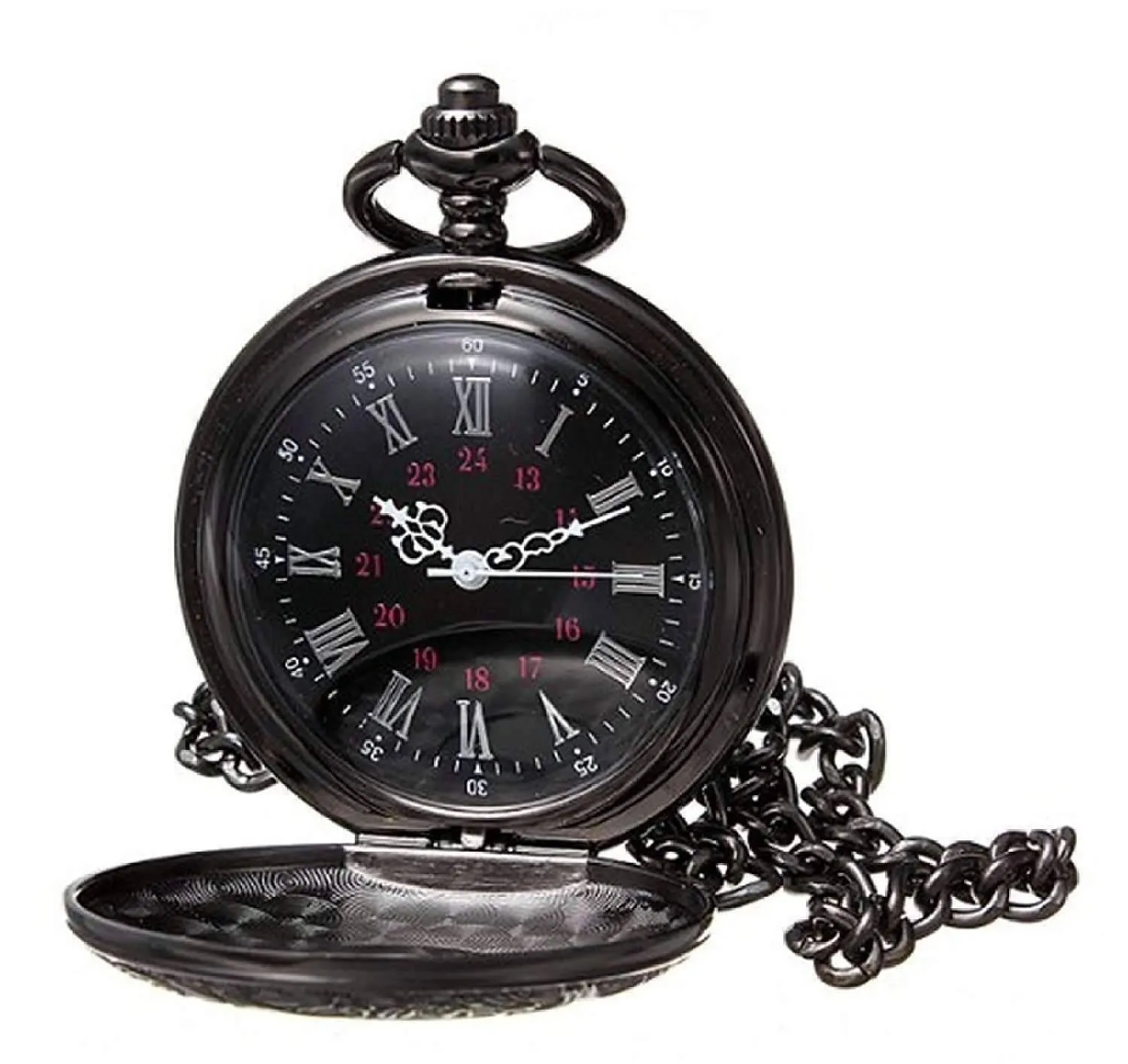 Vintage Gunmetal Window Pocket Watch