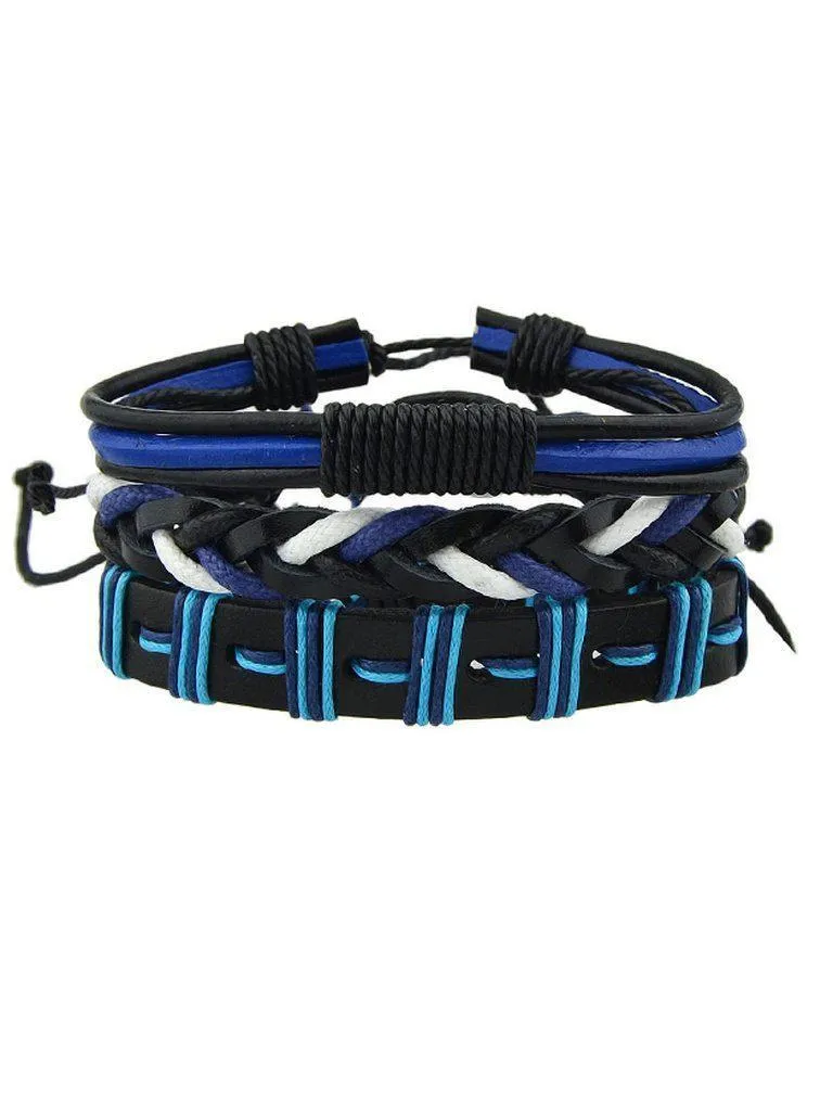 Wood Beads Woven Beaded Bracelet